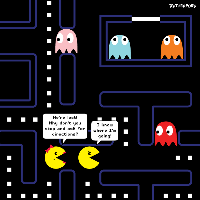 Mr. and Ms. Pac-Man cartoon